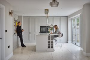 residents enjoying kitchen diner in newly renovated camden hill property in tunbridge wells